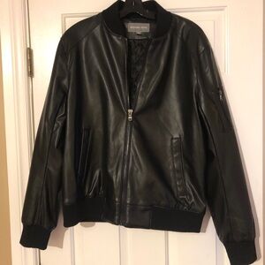 Michael Kors Black Faux Leather Jacket for Men